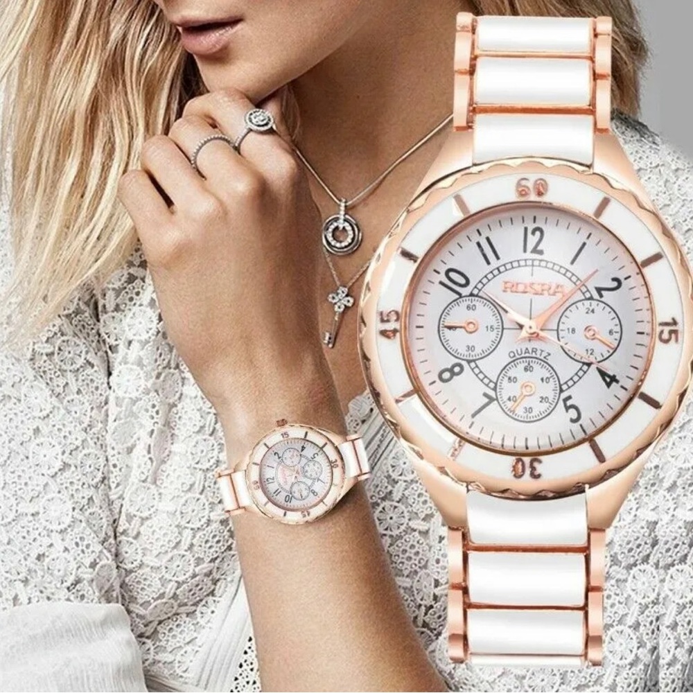 Women's/Ladies  White Bracelet Dial Quartz Wrist Watch Small Dial 25mm